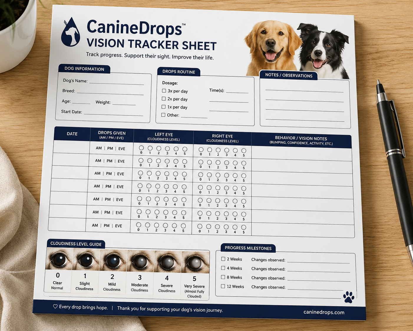 CanineDrops Vision Tracker Sheet