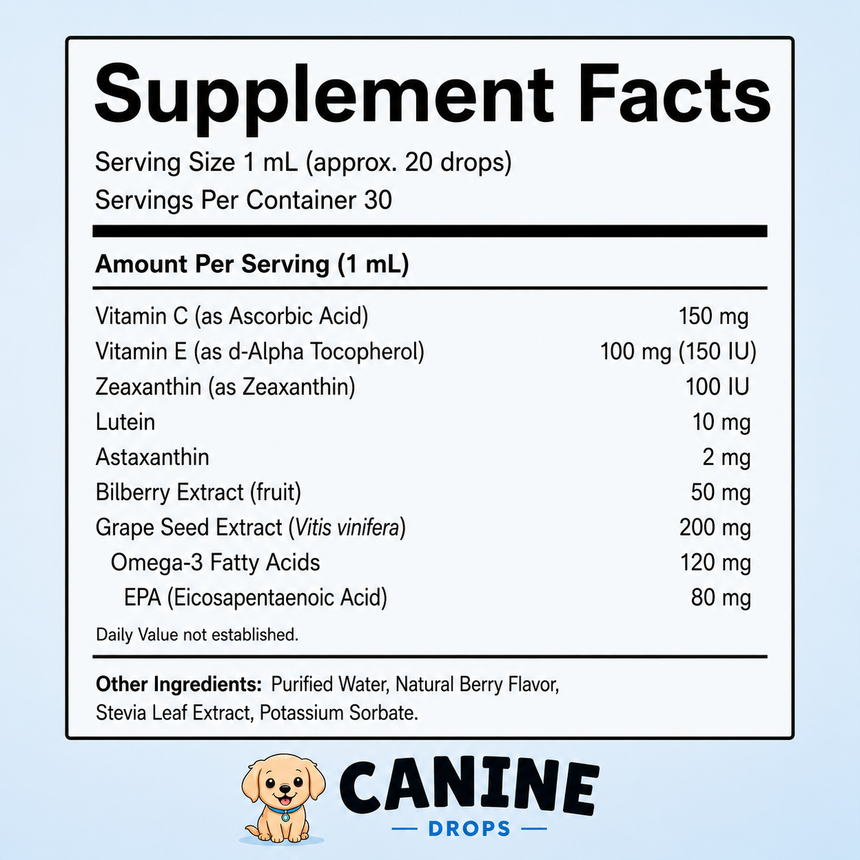 ClearVision™  Food Drops Daily Eye Support for Dogs