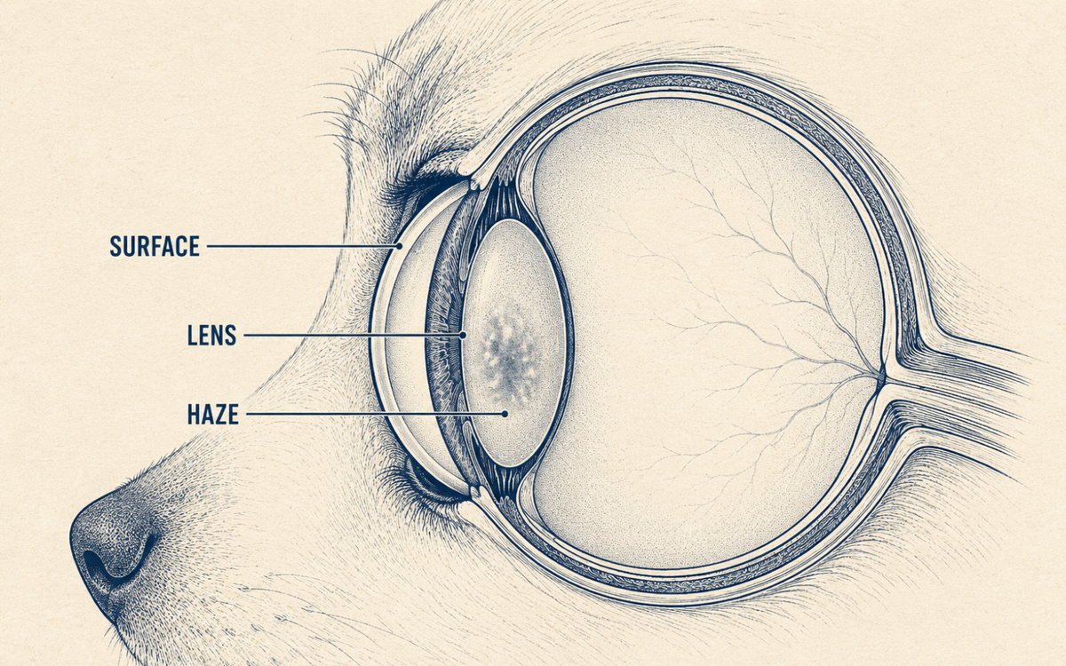 Surface of the eye versus the lens