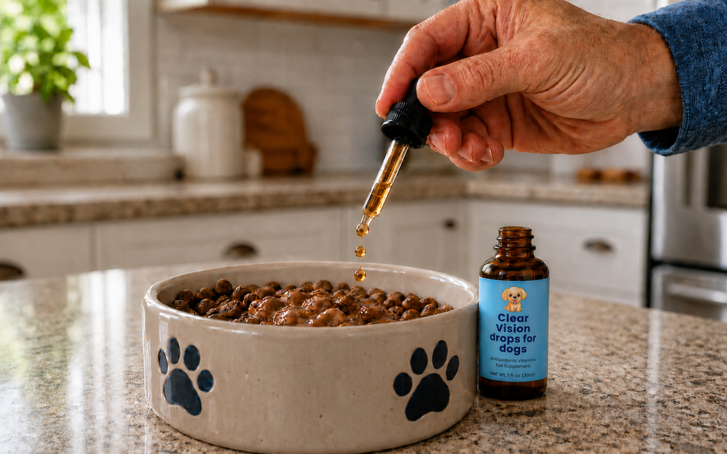 Drops added to a food bowl