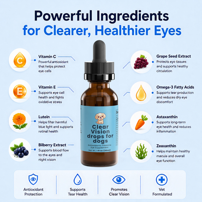 ClearVision™  Food Drops Daily Eye Support for Dogs